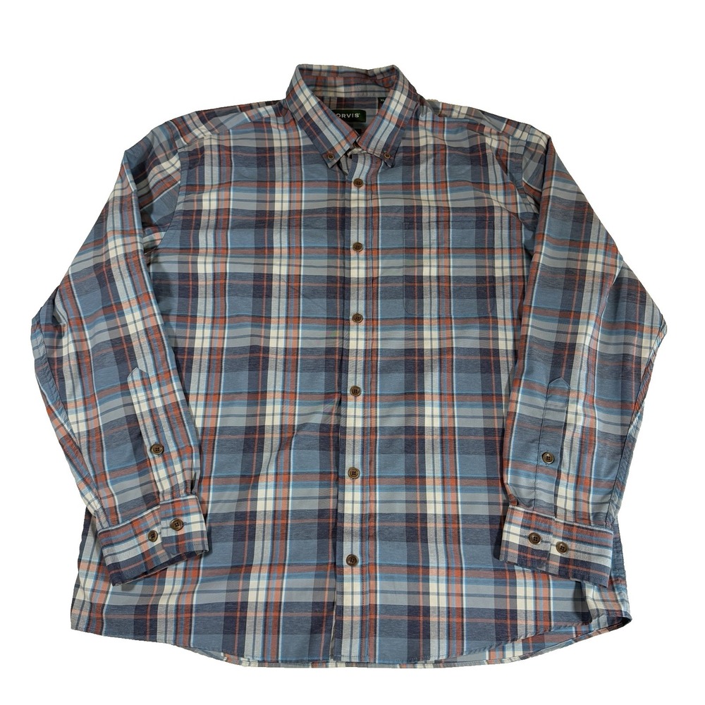 Orvis Mens XL Active Fit Long Sleeve Button Down Shirt